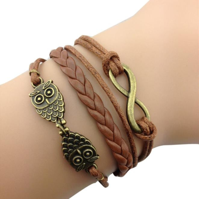 New Retro Hand-woven Leather Chain Bracelet Multilayer Bracelet