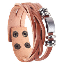 Load image into Gallery viewer, Men Geometric Woven Leather Bracelet Leather Bracelet